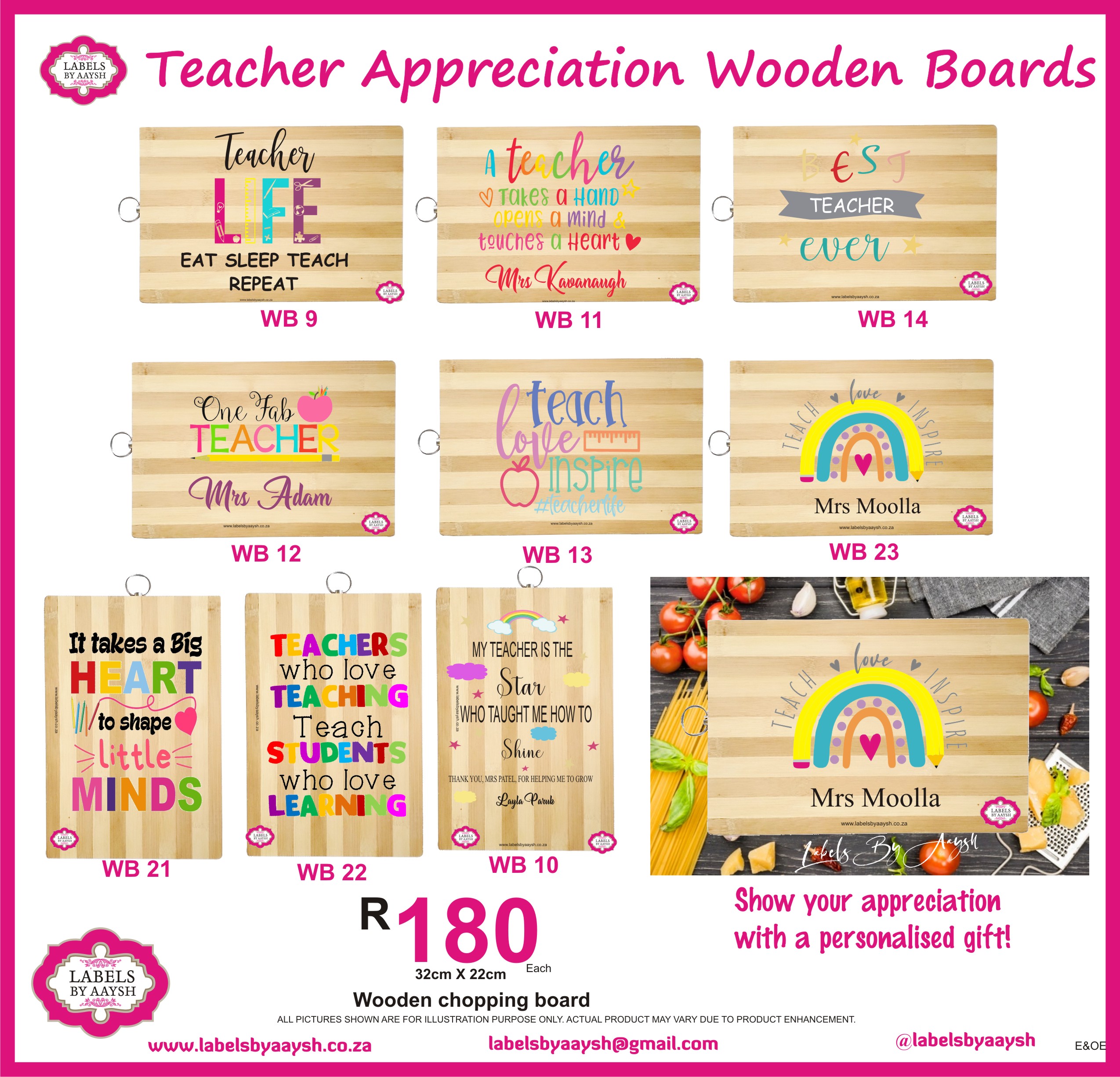 teacher favour chopping board ad2023